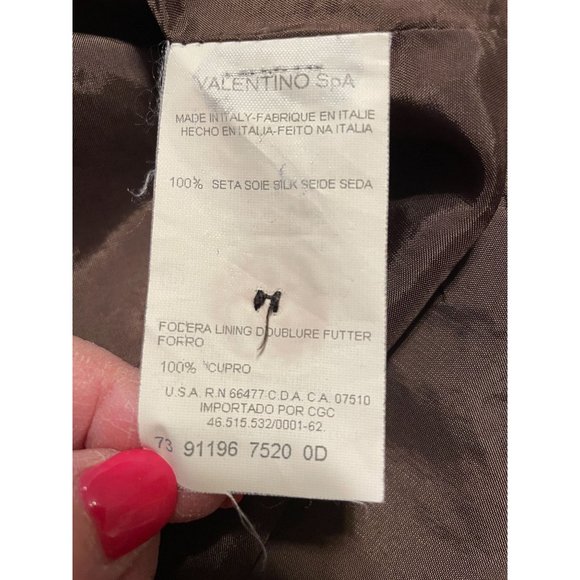 🤩🎉HOST PICK!!🎉🤩VALENTINO Authentic Gray 100% Silk Ladies Blazer - Picture 8 of 10